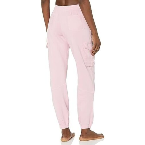 PJ Salvage Bella's Ball Banded Pants Womens Size XS Pink Fleece Cargo Pocket - Picture 2 of 9